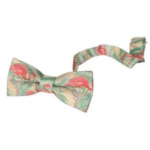 NWT Appaman Boys Silk Bow Tie - Flamingo Bay - Adjustable Hook and Eye Closure